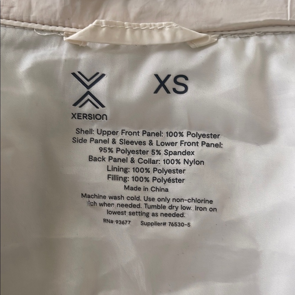 Xersion Women's Cream Quilted Jacket size XS - Picture 2 of 3